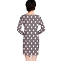 Brown And White Polka Dots Long Sleeve Nightdresses View2