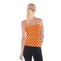 Orange And White Polka Dots Spaghetti Strap Tops View2