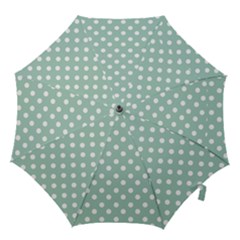 Light Blue And White Polka Dots Hook Handle Umbrellas (medium)