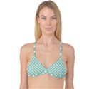 Light Blue And White Polka Dots Reversible Tri Bikini Tops View3