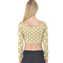 Mint Polka And White Polka Dots Long Sleeve Crop Top View2