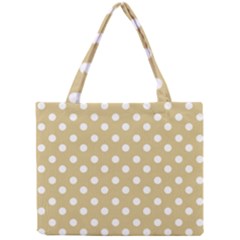 Mint Polka And White Polka Dots Tiny Tote Bags