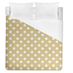 Mint Polka And White Polka Dots Duvet Cover Single Side (full/queen Size)