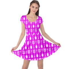 Purple Spatula Spoon Pattern Cap Sleeve Dresses by GardenOfOphir