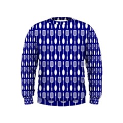 Indigo Spatula Spoon Pattern Boys  Sweatshirts