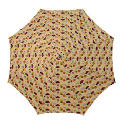 Colorful Ladybug Bess And Flowers Pattern Golf Umbrellas