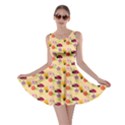 Colorful Ladybug Bess And Flowers Pattern Skater Dresses View1