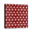 Red And White Kitchen Utensils Pattern Mini Canvas 6  x 6  View1