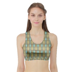 Spatula Spoon Pattern Women s Sports Bra With Border