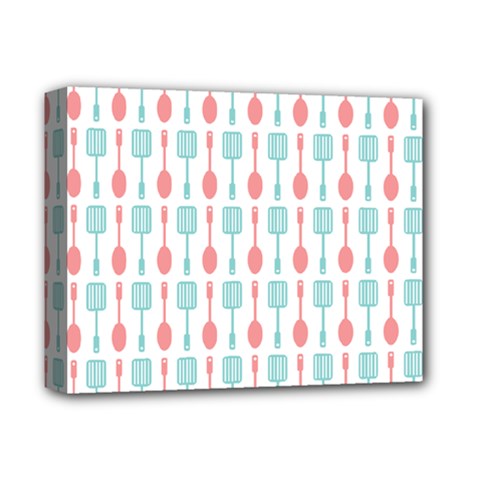 Spatula Spoon Pattern Deluxe Canvas 14  X 11 