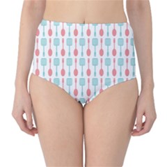 Spatula Spoon Pattern High-waist Bikini Bottoms by GardenOfOphir