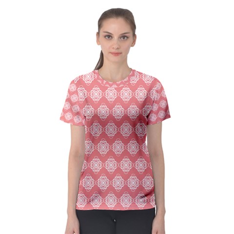 Abstract Knot Geometric Tile Pattern Women s Sport Mesh Tees by GardenOfOphir