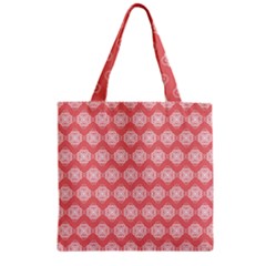 Abstract Knot Geometric Tile Pattern Zipper Grocery Tote Bags by GardenOfOphir