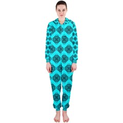 Abstract Knot Geometric Tile Pattern Hooded Jumpsuit (ladies)  by GardenOfOphir