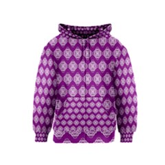 Abstract Knot Geometric Tile Pattern Kids Zipper Hoodies by GardenOfOphir