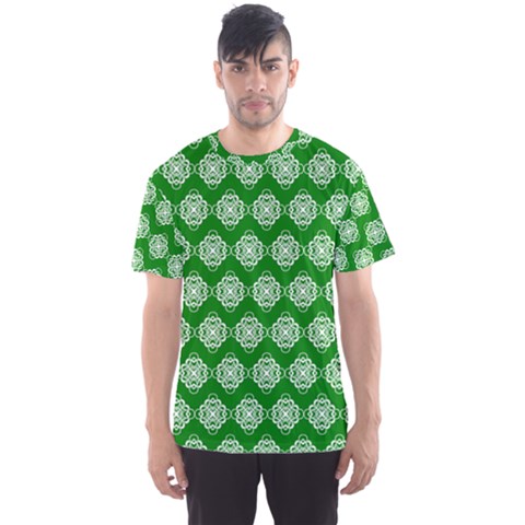 Abstract Knot Geometric Tile Pattern Men s Sport Mesh Tees by GardenOfOphir