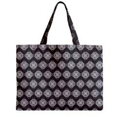 Abstract Knot Geometric Tile Pattern Zipper Tiny Tote Bags by GardenOfOphir