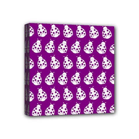 Ladybug Vector Geometric Tile Pattern Mini Canvas 4  X 4 