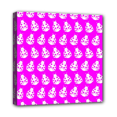 Ladybug Vector Geometric Tile Pattern Mini Canvas 8  X 8  by GardenOfOphir