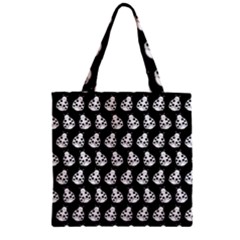 Ladybug Vector Geometric Tile Pattern Zipper Grocery Tote Bags