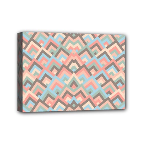 Trendy Chic Modern Chevron Pattern Mini Canvas 7  X 5  by GardenOfOphir