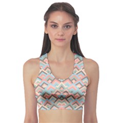 Trendy Chic Modern Chevron Pattern Sports Bra by GardenOfOphir