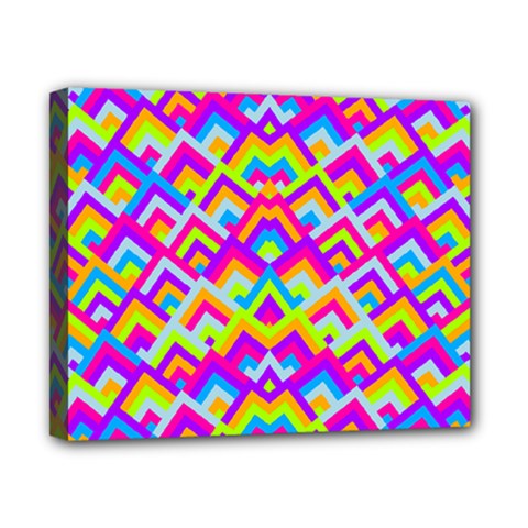 Colorful Trendy Chic Modern Chevron Pattern Canvas 10  X 8  by GardenOfOphir