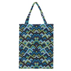 Trendy Chic Modern Chevron Pattern Classic Tote Bags by GardenOfOphir