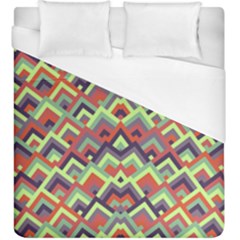 Trendy Chic Modern Chevron Pattern Duvet Cover Single Side (kingsize) by GardenOfOphir