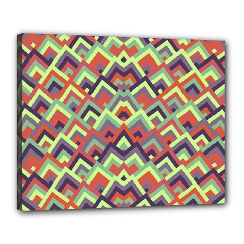 Trendy Chic Modern Chevron Pattern Canvas 20  X 16  by GardenOfOphir