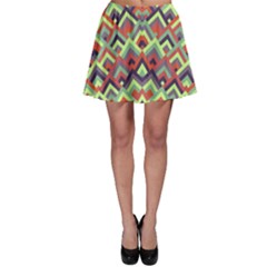 Trendy Chic Modern Chevron Pattern Skater Skirts by GardenOfOphir