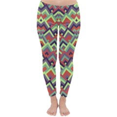 Trendy Chic Modern Chevron Pattern Winter Leggings