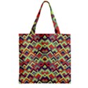 Trendy Chic Modern Chevron Pattern Zipper Grocery Tote Bags View1