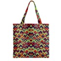 Trendy Chic Modern Chevron Pattern Zipper Grocery Tote Bags View2