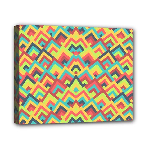 Trendy Chic Modern Chevron Pattern Canvas 10  X 8 