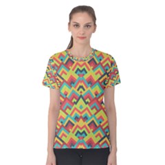 Trendy Chic Modern Chevron Pattern Women s Cotton Tees