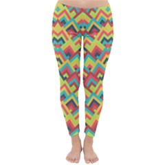 Trendy Chic Modern Chevron Pattern Winter Leggings