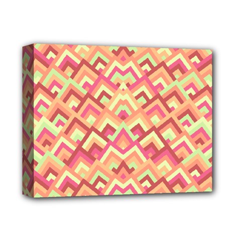 Trendy Chic Modern Chevron Pattern Deluxe Canvas 14  X 11 