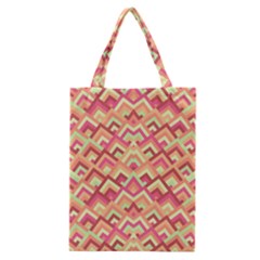 Trendy Chic Modern Chevron Pattern Classic Tote Bags by GardenOfOphir