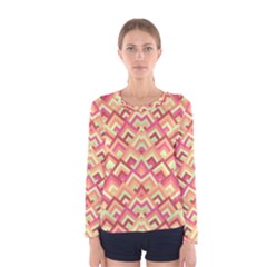 Trendy Chic Modern Chevron Pattern Women s Long Sleeve T-shirts