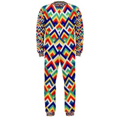 Trendy Chic Modern Chevron Pattern Onepiece Jumpsuit (men)  by GardenOfOphir