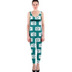 Modern Chic Vector Camera Illustration Pattern Onepiece Catsuits