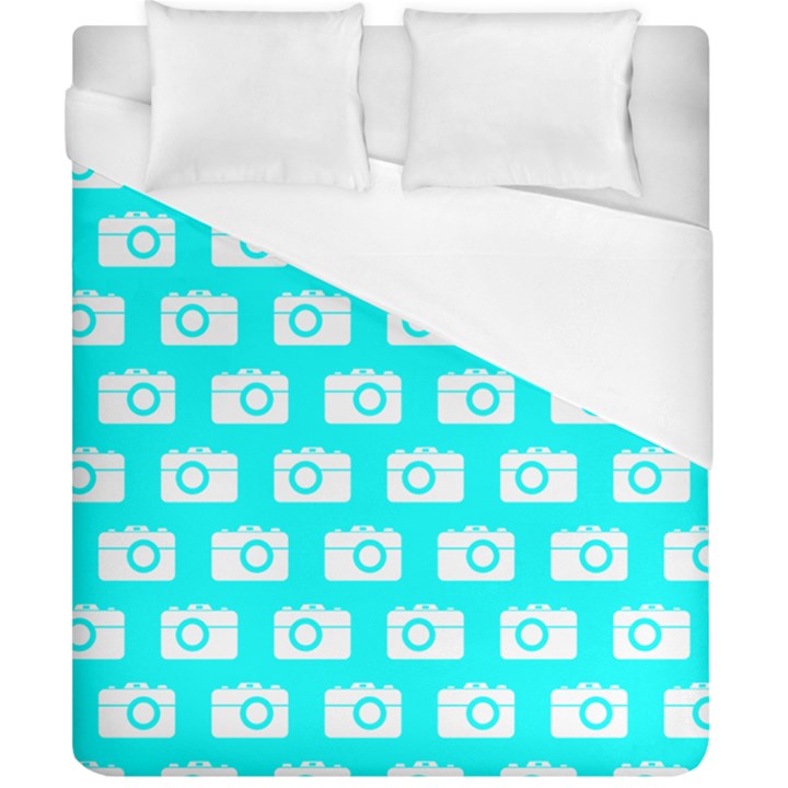 Modern Chic Vector Camera Illustration Pattern Duvet Cover Single Side (Double Size)