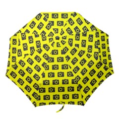 Modern Chic Vector Camera Illustration Pattern Folding Umbrellas