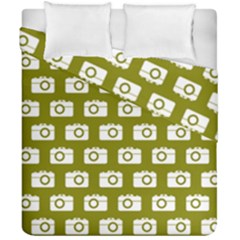 Modern Chic Vector Camera Illustration Pattern Duvet Cover (double Size)