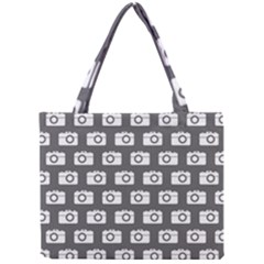 Modern Chic Vector Camera Illustration Pattern Tiny Tote Bags