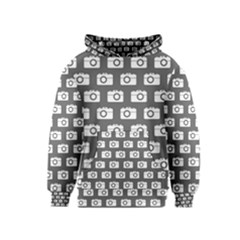 Modern Chic Vector Camera Illustration Pattern Kid s Pullover Hoodies by GardenOfOphir