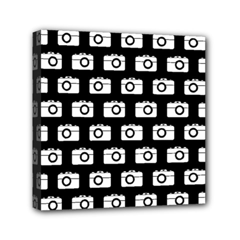 Modern Chic Vector Camera Illustration Pattern Mini Canvas 6  X 6 