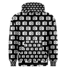 Modern Chic Vector Camera Illustration Pattern Men s Zipper Hoodies by GardenOfOphir