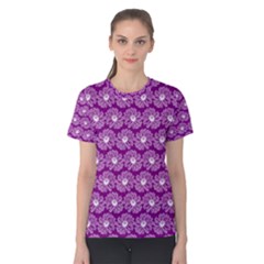 Gerbera Daisy Vector Tile Pattern Women s Cotton Tees